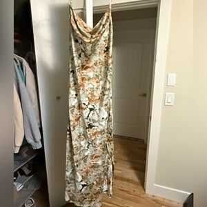 Floral Satin Slip Dress